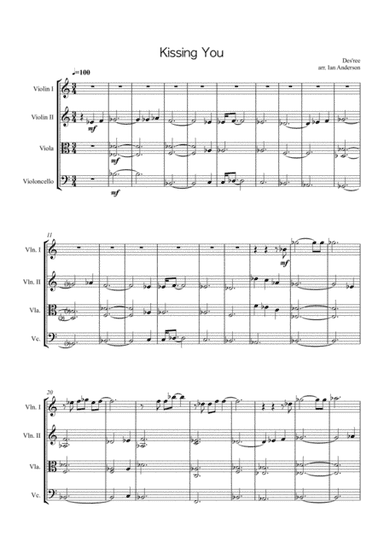 I'm Kissing You (arr. Ian Anderson)