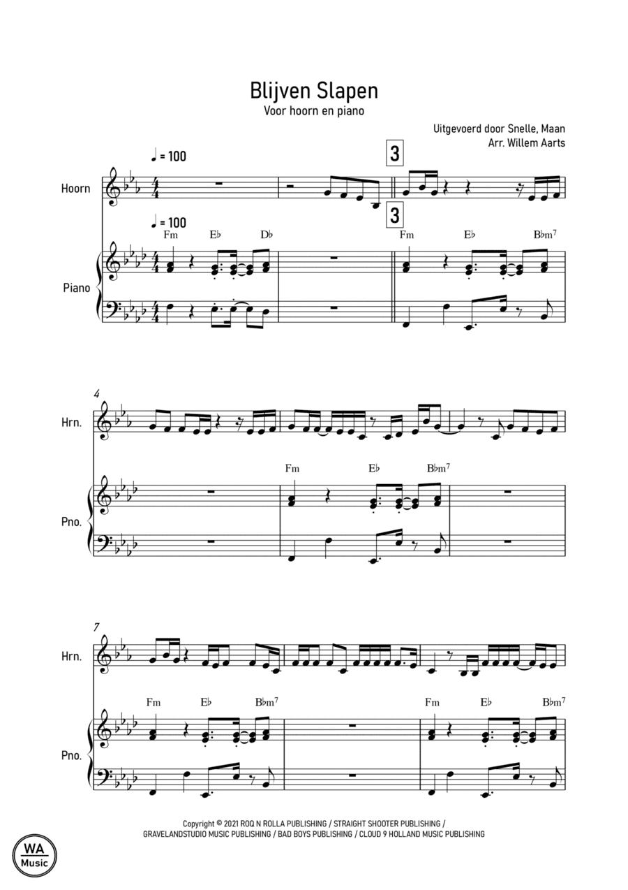 Snelle Maan (arr. Willem Aarts)