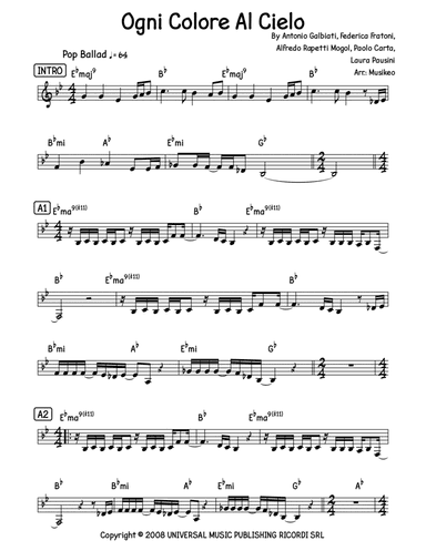 Ogni Colore Al Cielo (arr. Musikeo)