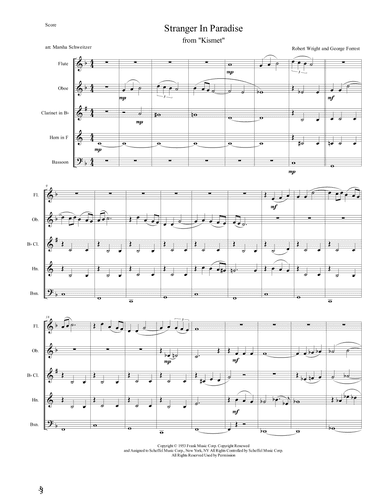 Stranger In Paradise (arr. Marsha Schweitzer)