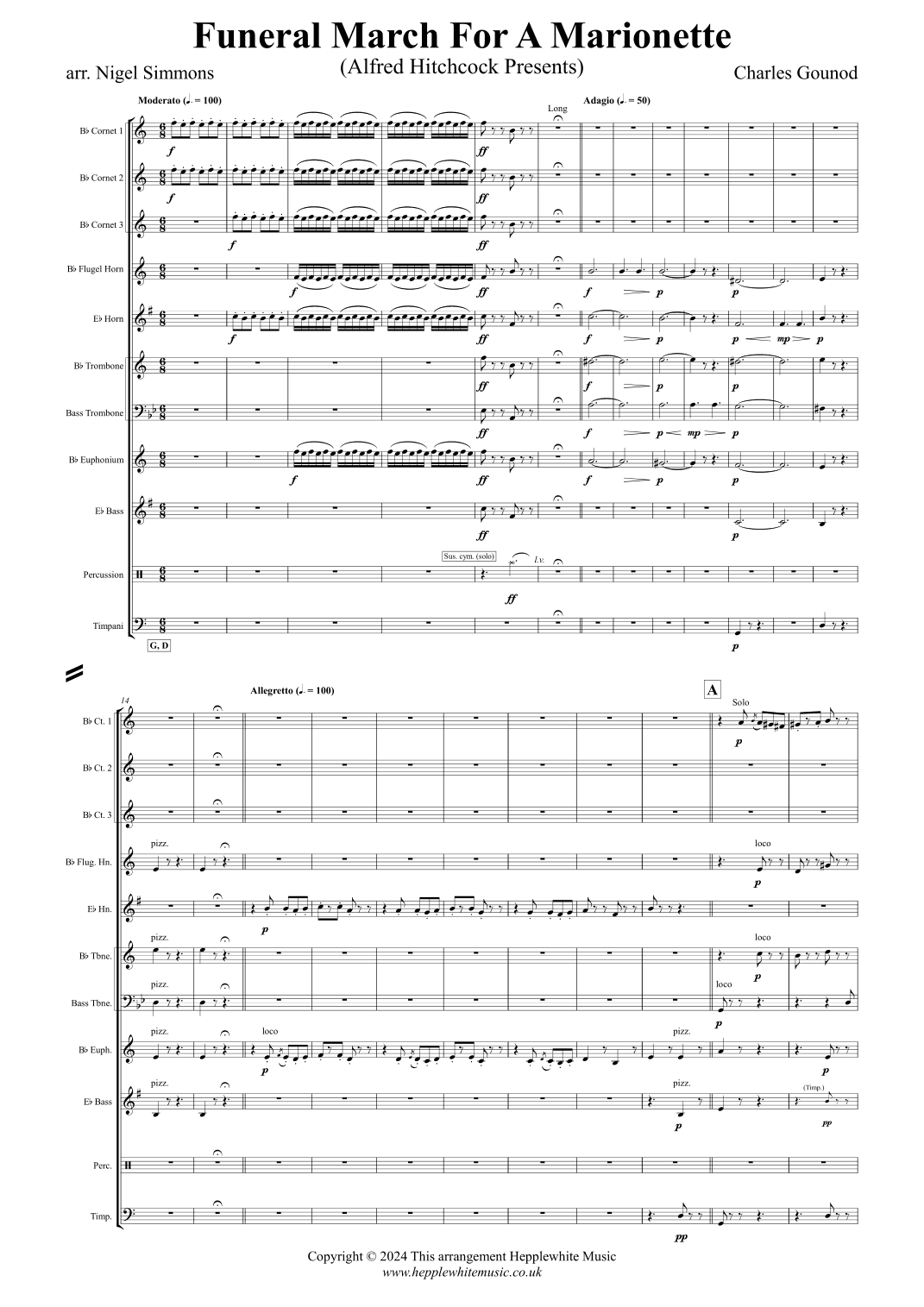 Funeral March Of A Marionette (arr. Nigel Simmons)