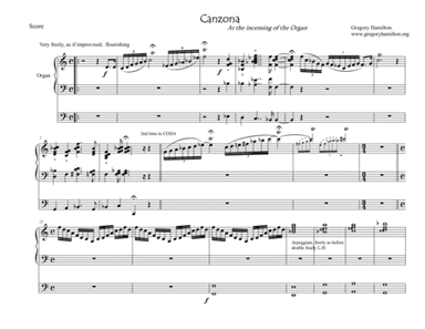 Canzona - At the Incensing of the Organ