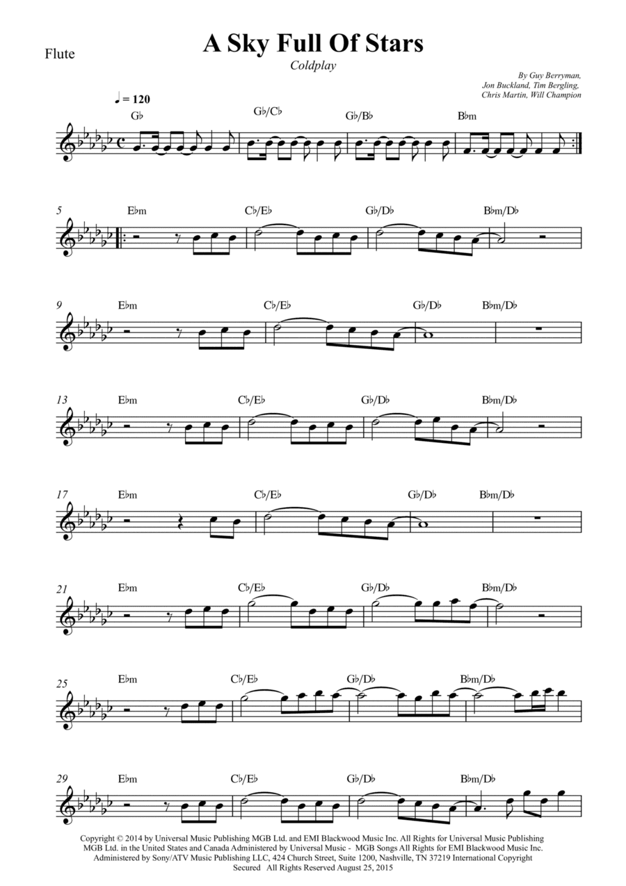 A Sky Full Of Stars (arr. Wesley S. SIlva)
