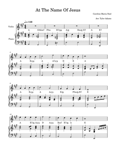At The Name Of Jesus (arr. Tyler Adams)