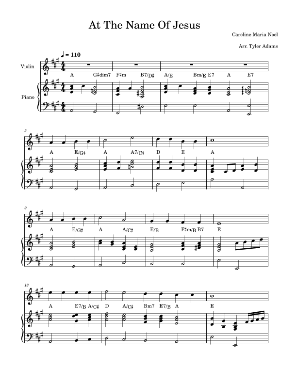 At The Name Of Jesus (arr. Tyler Adams)