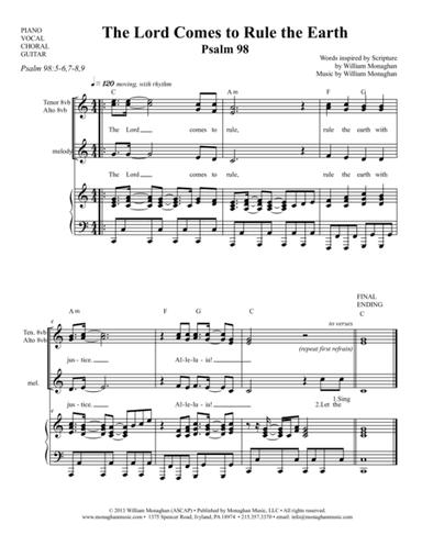 The Lord Comes to Rule the Earth  (Psalm 98)