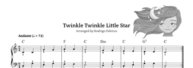 Twinkle Twinkle Little Star (for beginners) (arr. Rodrigo Faleiros)