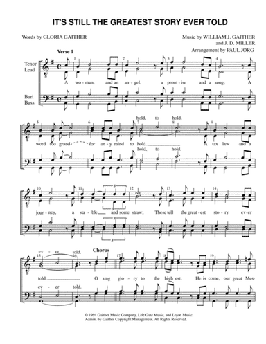 It's Still The Greatest Story Every Told (arr. Paul A. Jorg)