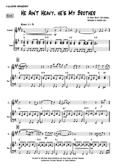 He Ain't Heavy, He's My Brother (arr. Andrew Will)