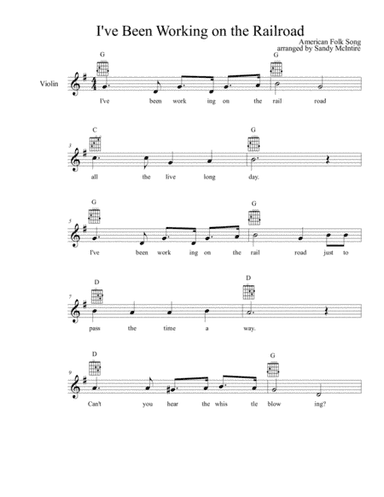 I've Been Working on the Railroad (arr. Sandy McIntire)