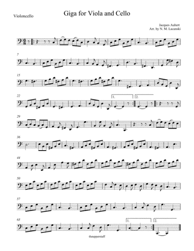 Giga for Viola and Cello (arr. Nick Lacanski)