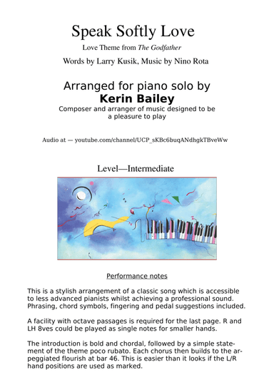 Speak Softly Love (arr. Kerin Bailey)