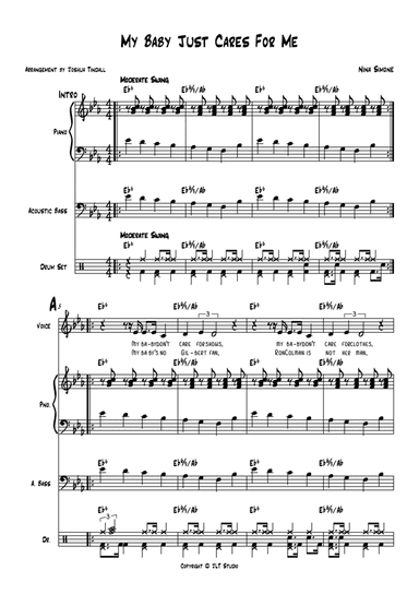 My Baby Just Cares For Me (arr. Joshua Tindall)