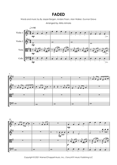 Faded (arr. Alirio Aimola)