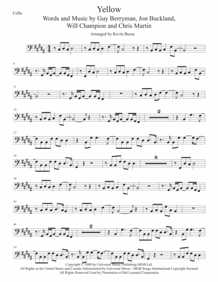 Yellow (arr. Kevin Busse)