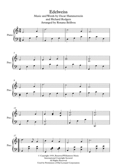 Edelweiss (arr. Roxana Belibou)