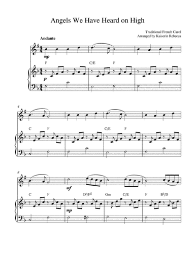 Angels We Have Heard On High (arr. Kaiserin Rebecca)