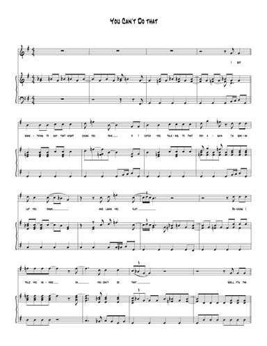 You Can't Do That (arr. Biegler)