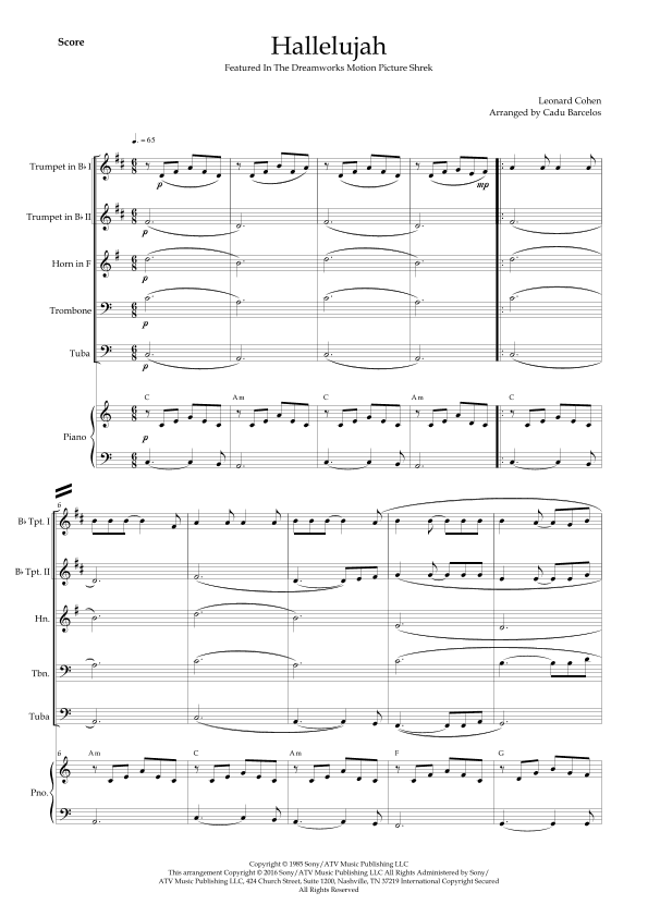 Hallelujah (arr. Cadu Barcelos)