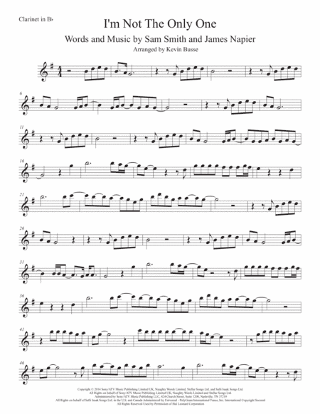 I'm Not The Only One (arr. Kevin Busse)
