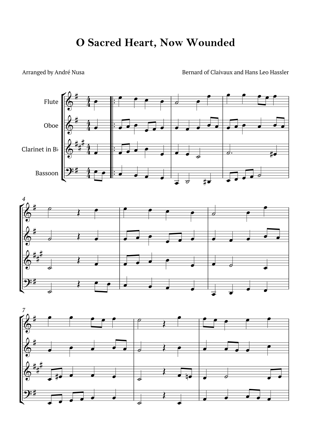O Sacred Heart, Now Wounded (arr. André Nusa)