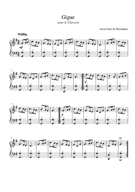 Gigue pour le clavecin