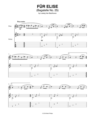 Für Elise (Bagatelle No. 25 in A Minor) (arr. Mark Phillips)