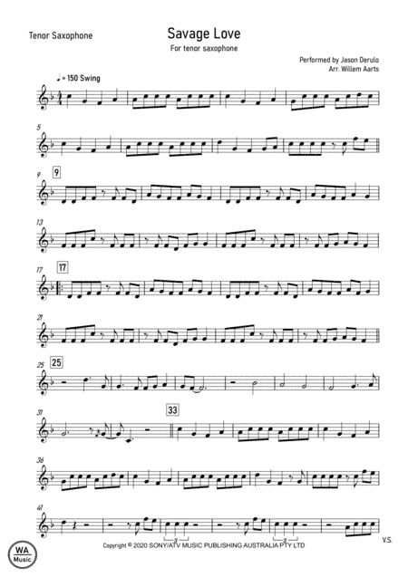Savage Love (arr. Willem Aarts)