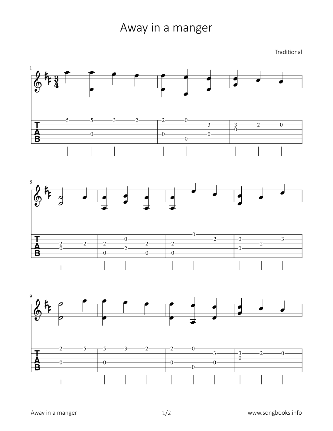 Away in a manger (arr. Bettina Schipp)