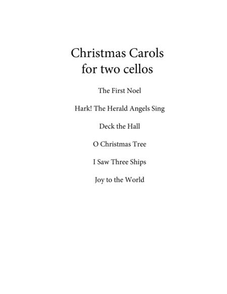 Christmas Carols for Two Cellos (arr. Maxim Kozlov)