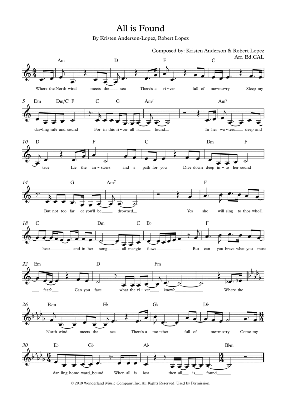 All Is Found (arr. Ed.CAL)