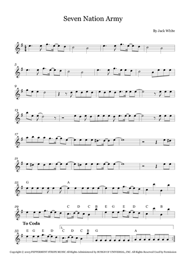 Seven Nation Army (arr. Fernanda Moura)