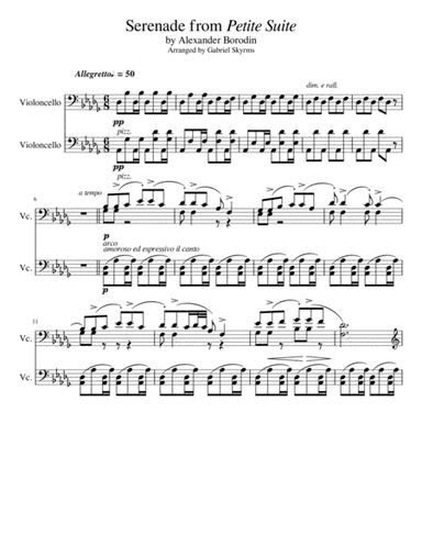 Borodin Serenade Cello Duet (arr. Gabriel Skyrms)