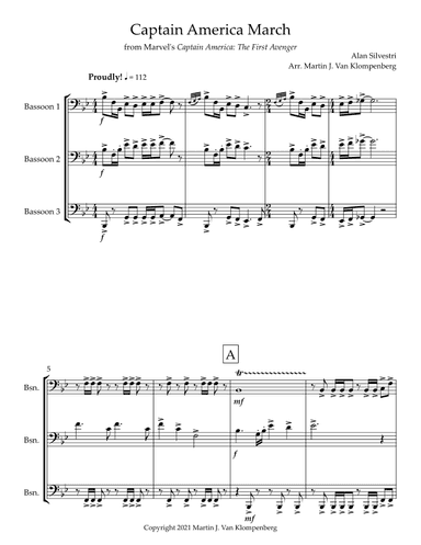 Captain America March (arr. Martin J. Van Klompenberg)