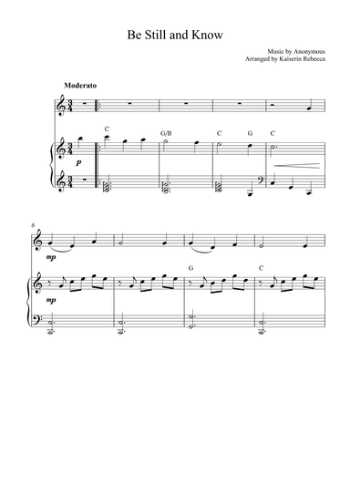 Be Still and Know (arr. Kaiserin Rebecca)