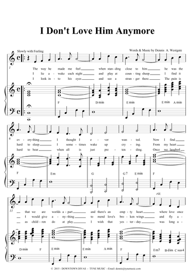 I DON'T LOVE HIM ANYMORE