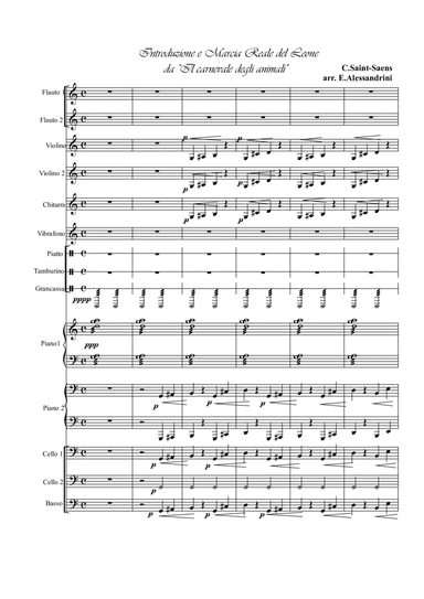 Carnival of the animals: 1- Introduction and Real Lions March (arr. Ester Alessandrini)