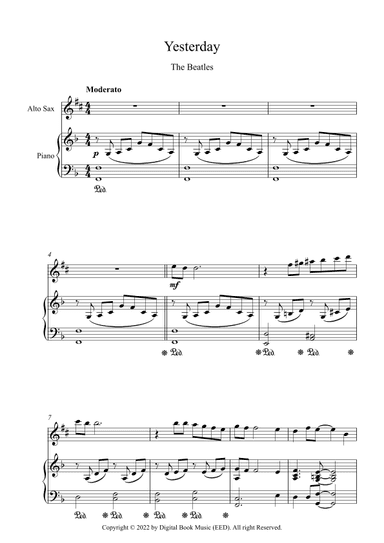 Yesterday (arr. Digital Book Music)