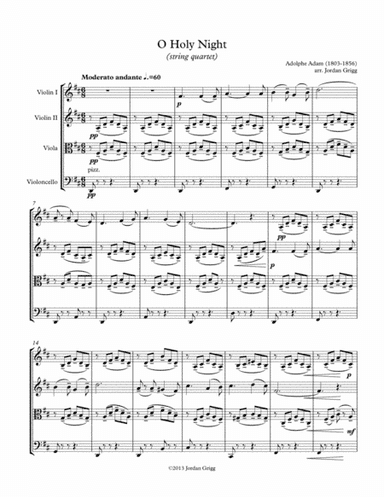 O Holy Night (string quartet) (arr. Jordan Grigg)
