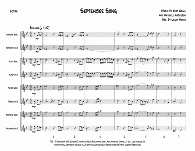 September Song (arr. Logan Moore)