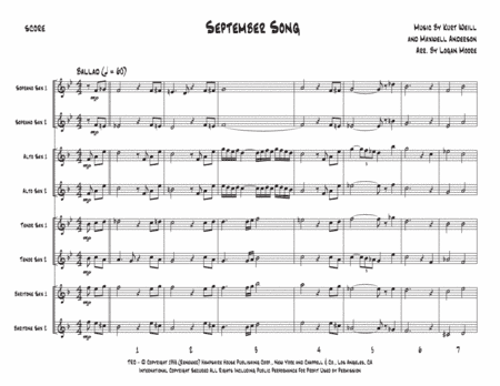 September Song (arr. Logan Moore)