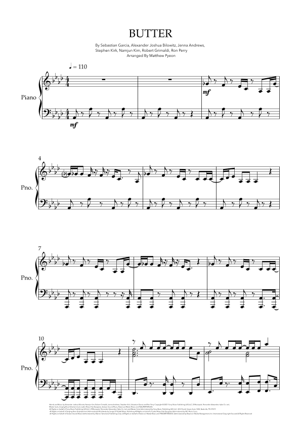 Butter (arr. Matthew pyeon)