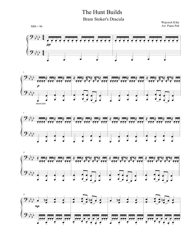 The Hunt Builds (original Version) (arr. Piano Palt)