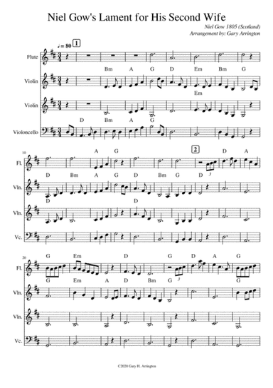 Neil Gow's Lament for the Death of His Second Wife (arr. Gary Arrington)