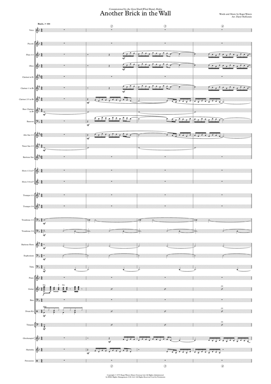 Another Brick In The Wall, Part 2 (arr. Daryl McKenzie)