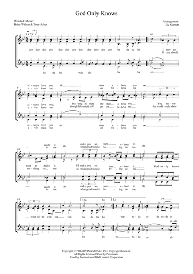 God Only Knows (arr. Helping You Harmonise)