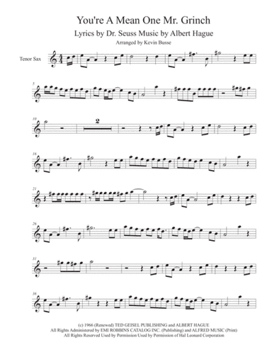 You're A Mean One, Mr. Grinch (arr. Kevin Busse)