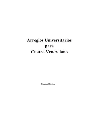 Arreglos Universitarios para Cuatro Venezolano