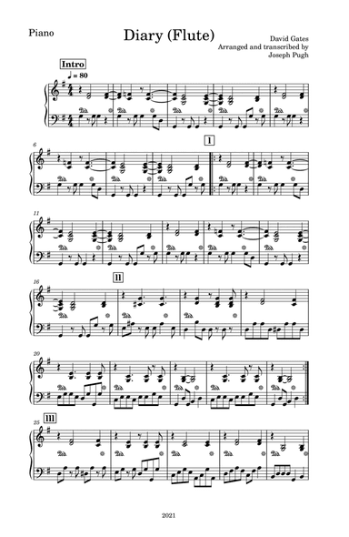 Diary (arr. Joseph Pugh)