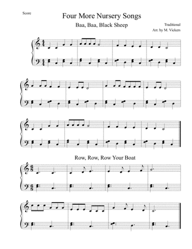 Four More Nursery Songs (arr. Micheal Vickers)